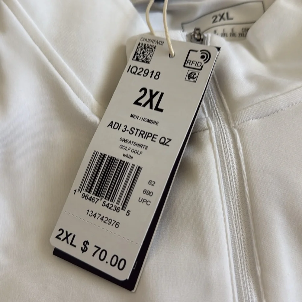 ❌SOLD on XPOST❌ Adidas Men’s 3-STRIPES QUARTER-ZIP PULLOVER- 2XL- NWT - Picture 5 of 9